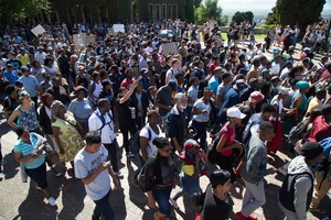 Photo of 3rd October protest and shutdown at UCT
