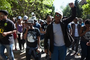 Photo of 3rd October protest and shutdown at UCT