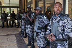 Photo of Private Security Guards at UCT on 4 October