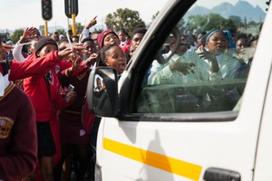 Thousands of learners protest against overcrowded classrooms.