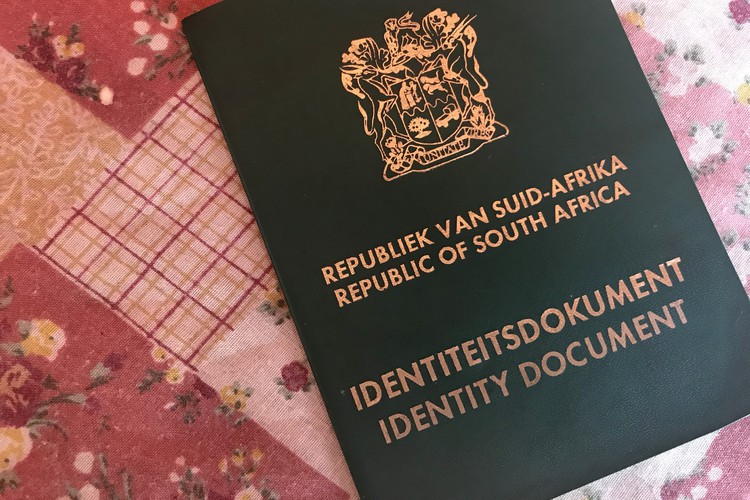 Photo of South African ID document
