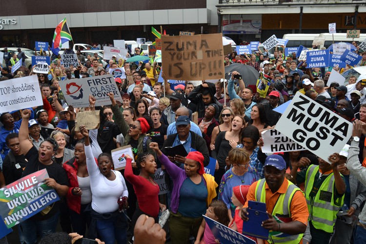 Photo of anti-Zuma protester