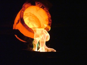 Photo of gold being poured