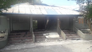 Photo of burned station