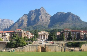 Photo of student protest at UCT in 2015