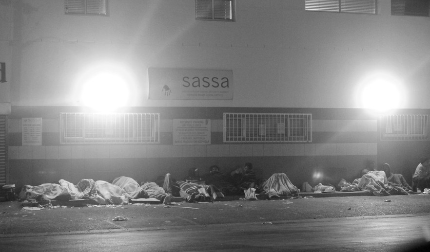 Covid-19 protocols are observed inside SASSA offices, but not in the ...