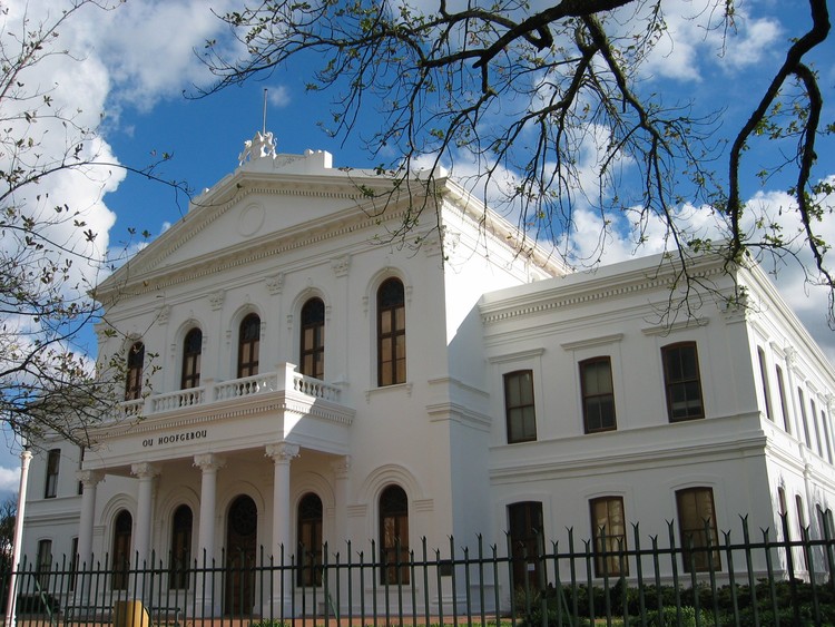 Photo of iconic building on University of Stellenbosch 
