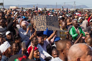 Photo of Zwelihle residents attending address by Bheki Cele