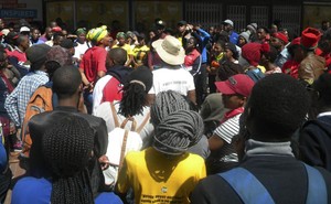 Photo of protesting PE students