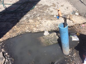 Photo of leaking tap