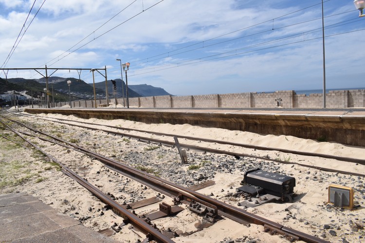 Photo of sand covering Southern Line