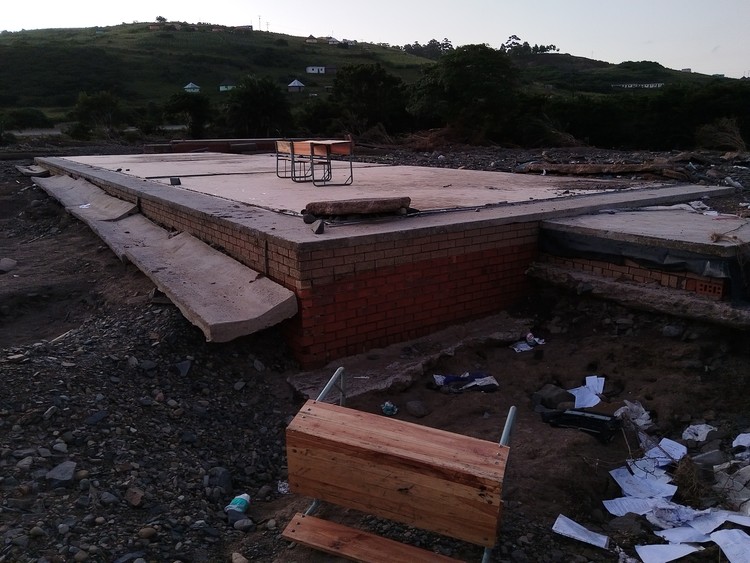 Tyelinzima High School is swept away after Torrential rains causes flooding in Coffee Bay in the Eastern Cape. - Mkhuseli Sizani