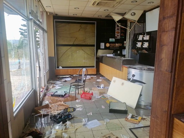 Photo of a looted shop