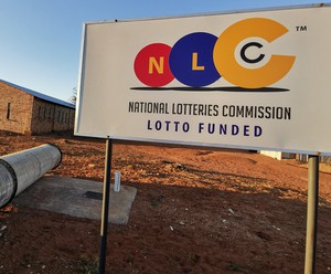 Photo of Lotteries Commission sign