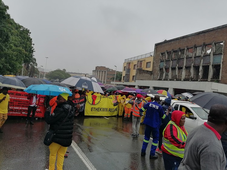 Hundreds march in the rain in Durban to demand municipal jobs | GroundUp