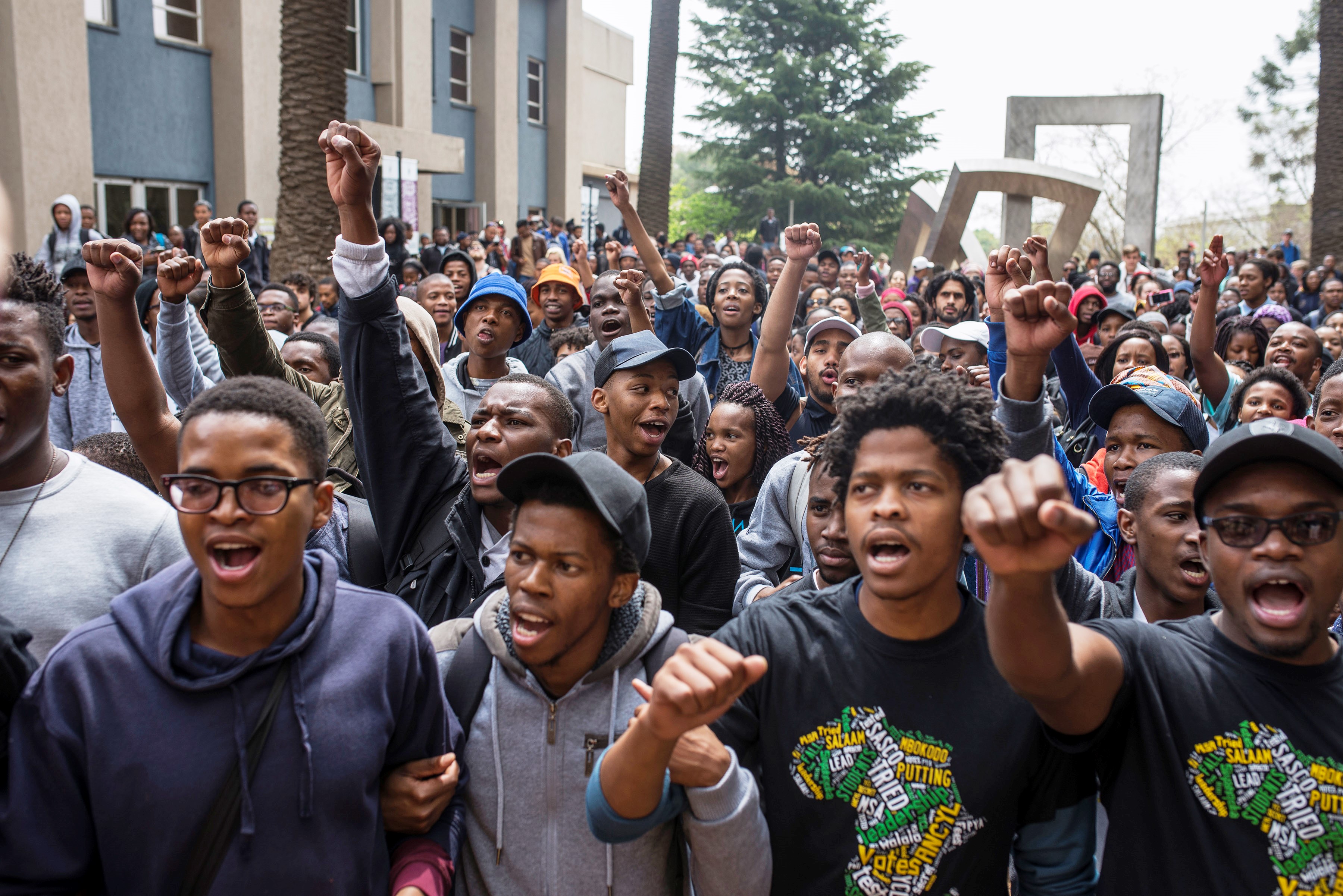 Photo of students protesting